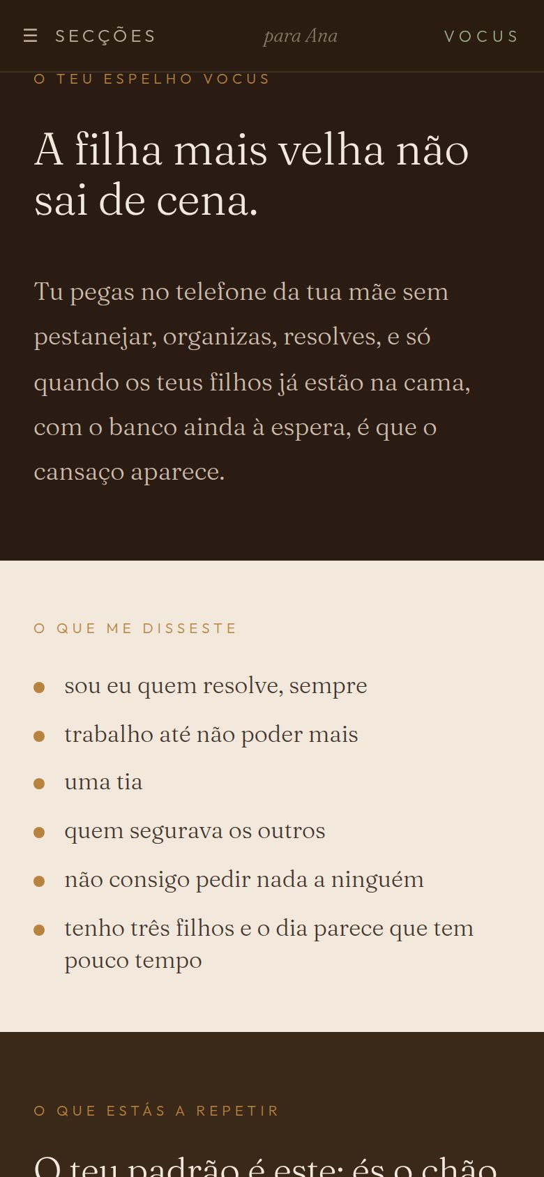 A mesma leitura no telemóvel